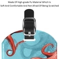 thumbnail image 4 of Square 2Pack PU Leather Octopus Cruise Luggage Tag with Privacy Cover and Name ID Tag for Travel Handbags Backpacks Luggage Tags, 4 of 6