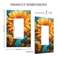 thumbnail image 3 of Balery Deep Yellow Colorful Sunflower for Duplex Wall Plates Kit, Electrical Outlet Covers, Standard Size 1-Gang 5.0" x3.0", Electric Receptacle Plug Covers-Style U, 3 of 6