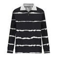 thumbnail image 4 of yillto Men Striped Sweatshirts Big and Tall Tops Quarter Zipper Pullover Long Sleeve Loose Sweatshirt, 4 of 5