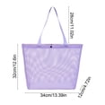 thumbnail image 3 of WIZUTIZ Purple Mesh Tote Bag Lightweight Shoulder Shopping Bag for Beach Travel Groceries Large Capacity Pleated Storage Tote for Casual Outdoor and Daily Work Carry, 3 of 6