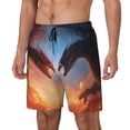 thumbnail image 1 of Fotbe Red And Blue Fire Cloud Dragon Traje de Baño para Hombre – Shorts de Natación de Secado Rápido con Forro y Bolsillos-Large, 1 of 6