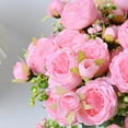 thumbnail image 2 of Waipfaru 2 Bundles Artificial Peonies Faux Flowers,Fake Peonies Artificial Flower Bouquet for Table Centerpiece,Silk Flowers for Home Wedding Decor Holding Flowers (light pink), 2 of 8