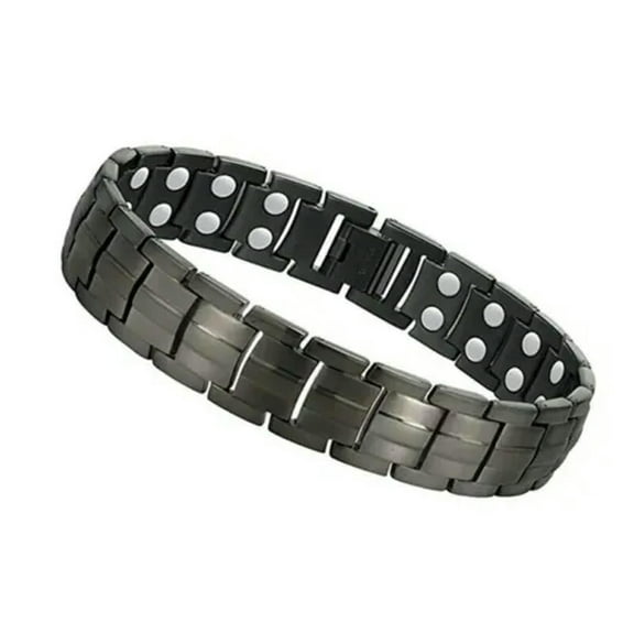 EOEMY Magnetic Men'S Stainless Steel Bangle Healing Energy Arthritis Therapy Bracelet-Black - Style 5