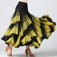 thumbnail image 3 of Elegant Ballroom Latin Dance Party Long Swing Tiered Skirt for Women, 3 of 4