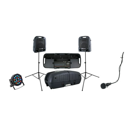 Peavey Portable Speakers+Mixer+Choir Mic+Stage Light For Church Sound Systems