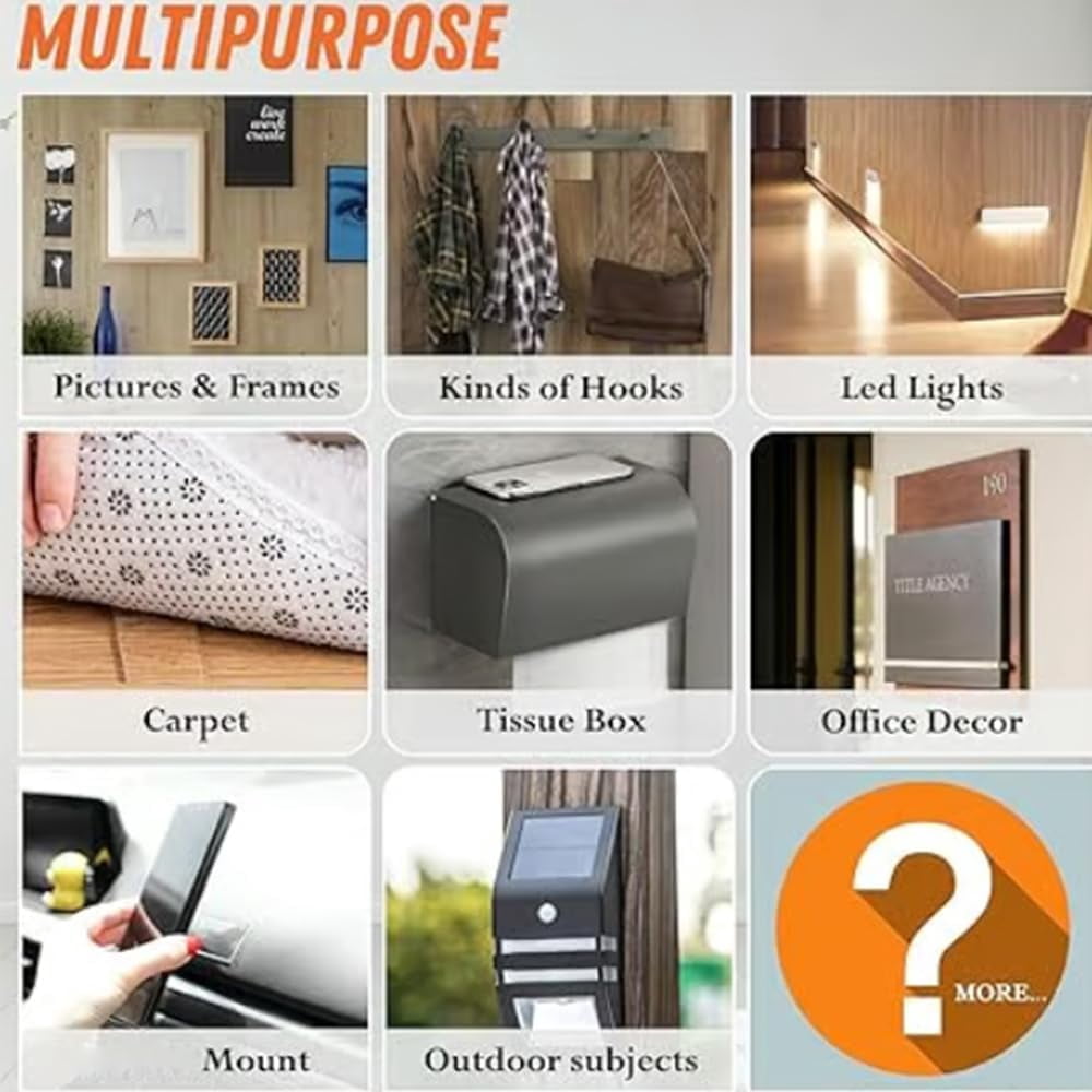 Myinstaseal Anti-Draft Adhesive, Upgrade Extra Large Double Sided Tape, Clear & Tough Nano Tape, Heavy Duty Multipurpose Adhesive Strips, for Wall Deco, Secure Carpet, DIY