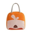 thumbnail image 1 of Naiovety Bolsa de almuerzo Caja de bolso de aislamiento portátil Bolsas de comida Contenedor aislado Almacenamiento duradero Mango de dibujos Organizadores de utensilios de cocina Rojo naranja, 1 of 6