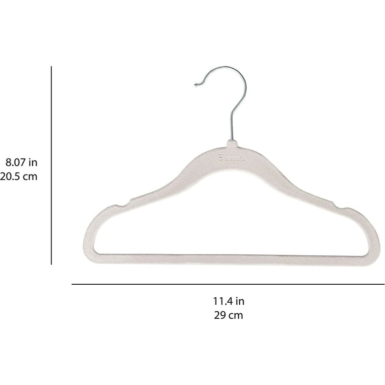 Smartor White Plastic Baby Hangers, Kids Hangers with Dividers, Baby Clothes Hangers for Closet, Cute Baby Hangers for Nursery, Clothing Hangers for