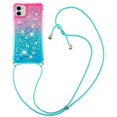thumbnail image 1 of Funda para iPhone 12 Brillantina Líquida Divertida Reluciente y con Cristales en Movimiento Cuerpo Cruzado con Cordón Ajustable, 1 of 5