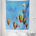thumbnail image 1 of Balloons Tapestry, Hot Air Vacation Holiday Destination Floating in the Sky Nature Illustration, Fabric Wall Hanging Decor for Bedroom Living Room Dorm, 5 Sizes, Multicolor, by Ambesonne, 1 of 1