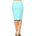 thumbnail image 3 of Women's Plus Size Casual Solid Pencil Skirt, 3 of 4