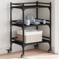 thumbnail image 1 of vidaXL Kitchen Trolley Black 50x35x75.5 cm Engineered Wood, 1 of 5
