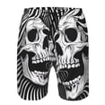 thumbnail image 3 of Fotbe Psychedelic Skull Illusion Art Trajes de Baño Estampados para Hombre, Shorts de Verano de Secado Rápido, Ropa de Playa, Bañadores-Small, 3 of 6