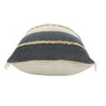 thumbnail image 4 of Ox Bay Daniel 20" x 20" Denim/Tan Striped Jute Blend Adult Decorative Throw Pillow Cover, 4 of 9