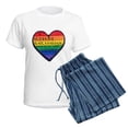 thumbnail image 5 of CafePress - Isupportgayrights Women's Light Pajamas - Women's Short Sleeve Print T-Shirt and Pants Light Cotton Pajama Set, 5 of 7