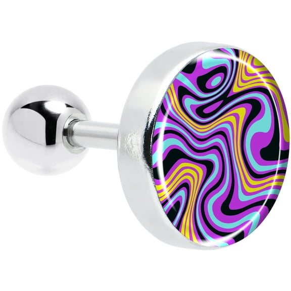 Body Candy 16 Gauge 1/4 Funky Swirls Cartilage Tragus Earring Stainless Steel for Women