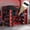 Red + Wood + Full, variant on Full Size Gaming Loft Bed with Integrated Desk & RGB LED Lights, Pro-Gamer Bed with Power Outlet, Large Bookshelf, Pegboard, Keyboard Tray & Storage Drawer,Red