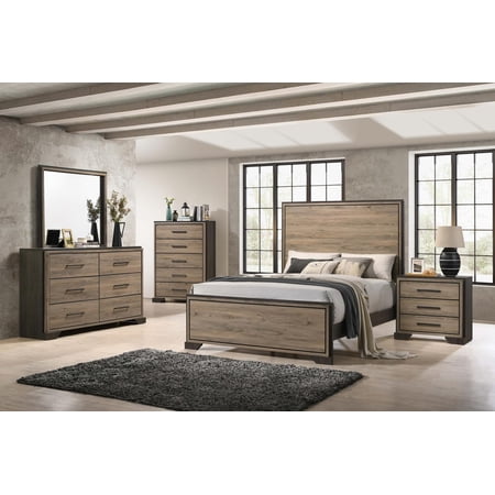 Baker 5-piece Queen Bedroom Set Brown and Light Taupe