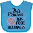 thumbnail image 3 of Inktastic This Princess Has Food Allergies with Peanut Girls Baby Bib, 3 of 4