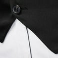 thumbnail image 3 of Hontri Men's Outerwear Vests Summer New Men's Solid Suit Vest British Slim Fit Large Sweetheart Formal Vest Black M, 3 of 7