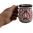 thumbnail image 5 of India Meets India Coffee Mug/Cup Ceramic Handmade | Khurja Pottery | 250 ml (Red, Black & White, 2), 5 of 5
