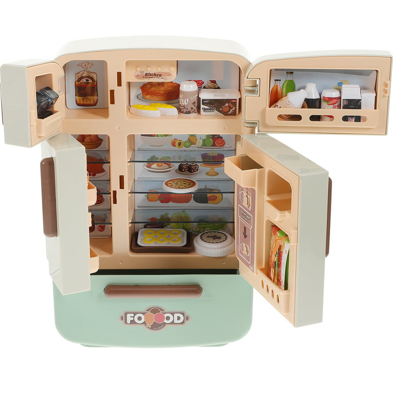 Homemaxs 1 Set Mini Fridge Toy Mini Food Set Tiny Stuff Miniature House Pretend Play Toy, Other