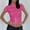 Pink, variant on Womens Y2K Sequins Tops Sexy Hot Backless Crop Top Casual Crewneck Cap Sleeves Slim T-Shirts Fashion Summer Tees