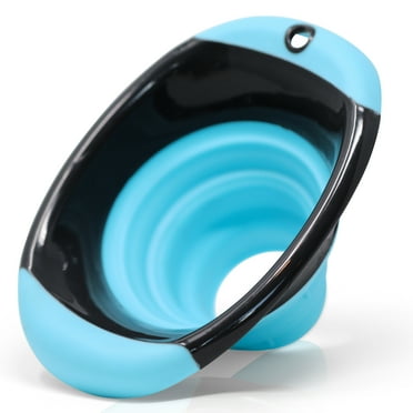 Kitchen Silicone Canning Food Funnel – for Baking, Crafts - Teal/Gray