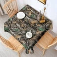 thumbnail image 2 of Brown Green Camo Leaves Branches Pattern Square Tablecloth,Waterproof Square Table Cover,Wipeable Spillproof Washable Table Cover for Home Kitchen Party Decor 52"x52"(132x132cm), 2 of 6