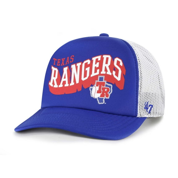Men's '47 Royal Texas Rangers Meander Foam Trucker Snapback Hat
