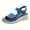 Blue, variant on Women's Summer Walking Sandals Air Cushion Support Platform Ankle Strap Shoes Comfortable Casual Wedge Sandals (Blue,Size 9)