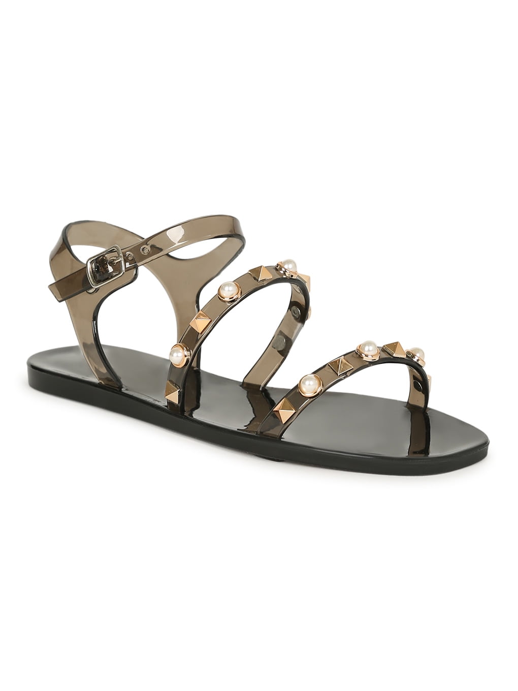 jelly pearl sandals