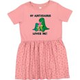 thumbnail image 3 of Inktastic My Auntiesaurus Loves Me Girls Toddler Dress, 3 of 5
