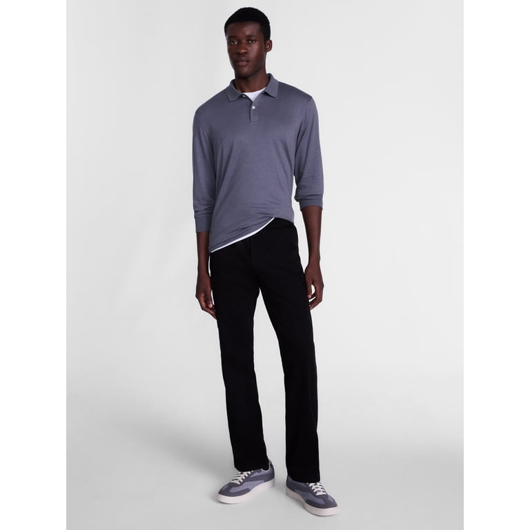 George Men's Long Sleeve Interlock Polo Shirt photo 2