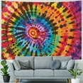 thumbnail image 4 of Orinice Spiral Design Vibrant Colors Tie-Dyed Tapestry Wall Hanging Unique Style Graphic Tapestries Home Wall Decor Art for Living Room Bedroom Apartment Farmhouse Dorm 50x40inch, 4 of 6