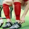thumbnail image 3 of 2 pares de espinilleras de fútbol con mangas de compresión para adultos, calcetines de soporte de rendimiento para piernas, 3 of 5