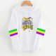 thumbnail image 1 of Uootdi Mardi Gras Womens Drawstring Hoodies for Women Carnival Crewneck Heart Print Hooded Long Sleeve Pullover Festive Color Block Loose Sweatshirts Gift, 1 of 4