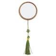 thumbnail image 1 of Weiweiguan Petit Miroir Suspendu Rond en Bois Sculpté Portable pour Femmes, 1 of 6