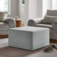 thumbnail image 2 of Ottoman Accent Chair, Grey Gray, Fabric, Living Kitchen Cafe Bistro Hospitality Restaurant, Modern Contemporary HB36578, 2 of 9