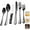 Black, variant on Fmxomd Silverware Set 6 Piece Premium Stainless Steel Flatware Set Heavy Duty Silverware Cutlery Sets with Knife Spoons and Forks Set - Dishwasher Safe - Rose Gold