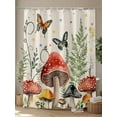 thumbnail image 4 of Shower Curtain Mushrooms Bathroom Curtains with Hooks, Waterproof Fabric Butterflies Plant Star Linen Bath Shower Curtains Set for Bathroom Bathtubs Decor 36x72 Inch, 4 of 8