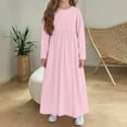 thumbnail image 5 of Fesfesfes Girls Maxi Dress Long/Short Sleeve Casual Holiday Dress with Pockets for 5-13 Years, 5 of 6
