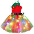 thumbnail image 5 of Disfraz de elfo navideño para niñas, vestido de princesa con tutú navideño con luz LED, ropa para fiesta de Navidad de Año Nuevo, regalo, 5 of 5
