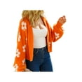thumbnail image 6 of hirigin Women Crochet Cardigan, Flower Pattern Long Balloon Sleeves Open Front Sweater, S/M/L/XL, 6 of 9