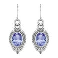 thumbnail image 2 of Mooneye 7x5mm Oval Tanzanite Dangle Women's Earrings Jewelry 925 Sterling Silver, 2 of 4