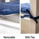 thumbnail image 3 of Cojín cuadrado extraíble y lavable para silla con lazos, cojín de asiento cómodo y transpirable antideslizante, 3 of 5
