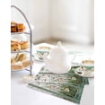 thumbnail image 4 of Teal Spring Floral Kitchen Dish Towels for Drying Dishes Set of 3, Summer Butterfly Farmhouse Waffle Weave Microfiber Hand Tea Bathroom Towels Quick Dry & Absorbent Towel 12x12, 4 of 7