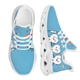 thumbnail image 1 of Zapatos planos blancos con estampado de dientes de dibujos animados para mujer, zapatillas de malla con cordones, cómodas para caminar, calzado femenino, zapatos de enfermería, 1 of 6