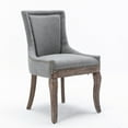thumbnail image 6 of Set of 2 Ultra Side Fabric Dining Chair, Kitchen Side Chair, Wooden Accent Chair with High Back, Nailhead Trim, 6 of 9