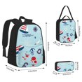 thumbnail image 2 of Easygdp Sailboats Anchors Mochila para Niños y Niñas con Set de Caja de Almuerzo y Estuche para Lápices 3 en 1, Mochila Escolar Estampada para Adolescentes, 2 of 7